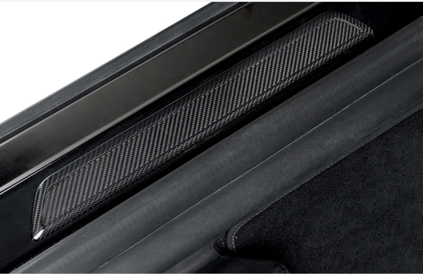 Real Dry Carbon Fiber Door Sill Strip Cover for Model 3 / Y