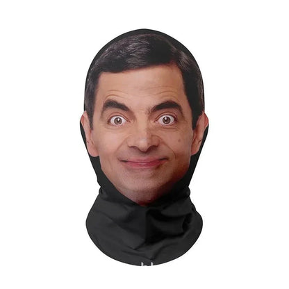 Realistic 3D Celebrity Face Mask | Full Face Nylon Cosplay Headgear for Halloween