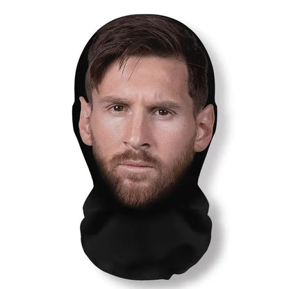 Realistic 3D Celebrity Face Mask | Full Face Nylon Cosplay Headgear for Halloween