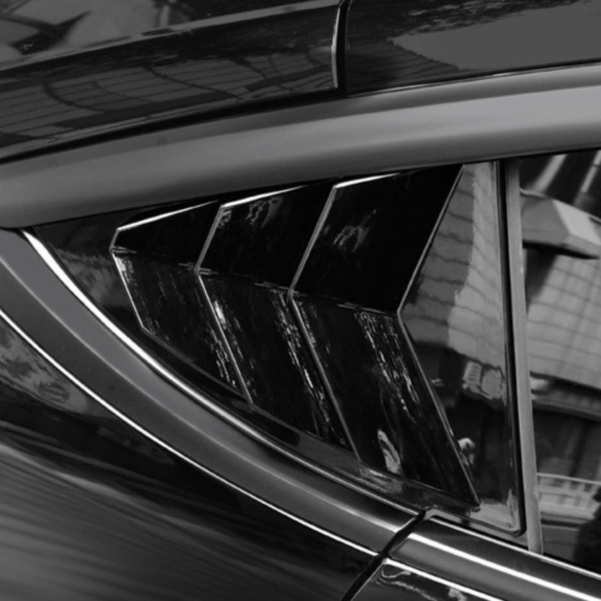 TESERY Rear Side Window Louvers Cover for Model Y | 3 Finishes | 2-Pack