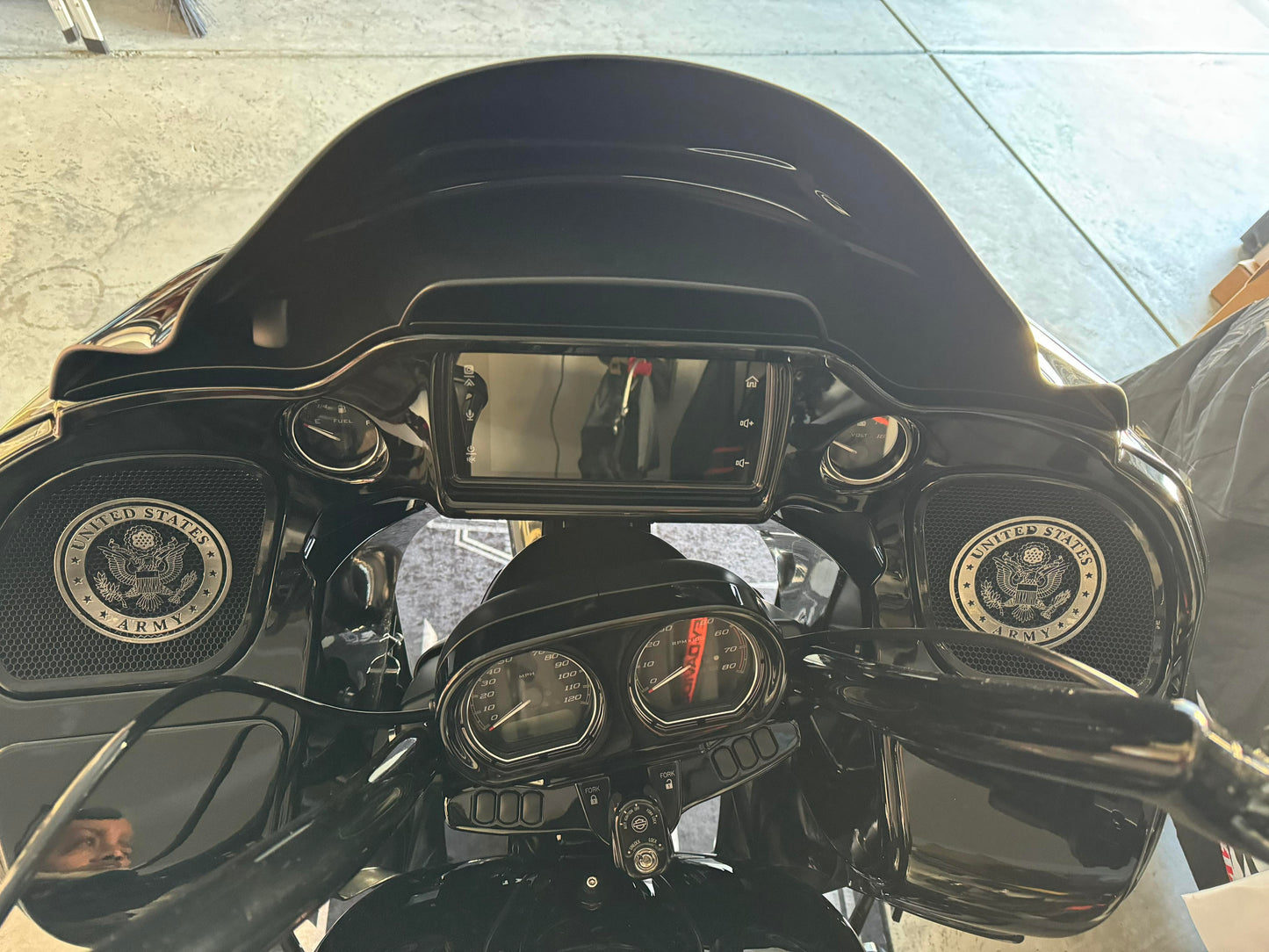 98-2024+ Road Glide 3D Army seal speakers grill covers set
