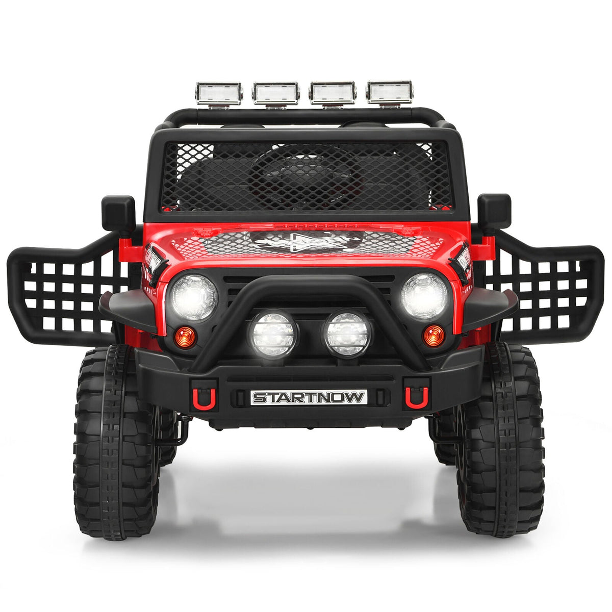 Red 12V Electric Kids Ride On Car Truck with MP3 Player, Horn, and Remote Control