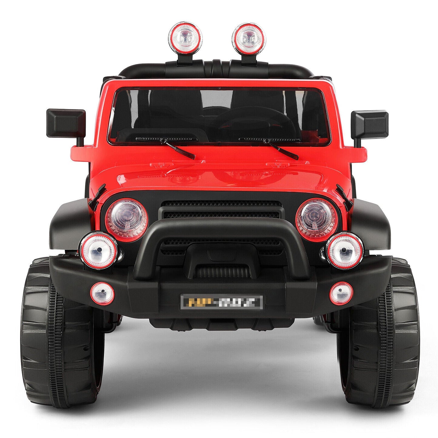 12V Double-Seater Electric Ride-On Truck for Kids with MP3, LED Lights, Cover, and Remote Control