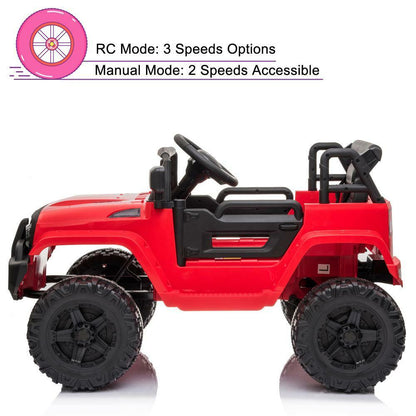 Red Double Drive 12V Electric Car with Rechargeable Battery for Kids