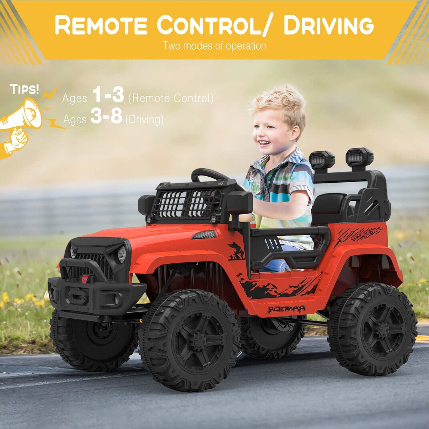 Exciting 12V Ride-On Truck Car Toys for Kids Ages 3-8 with Remote Control