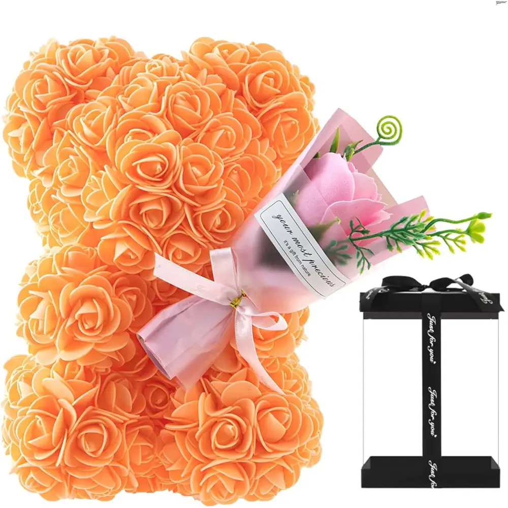 Red Rose Bear Eternal Flower Gift