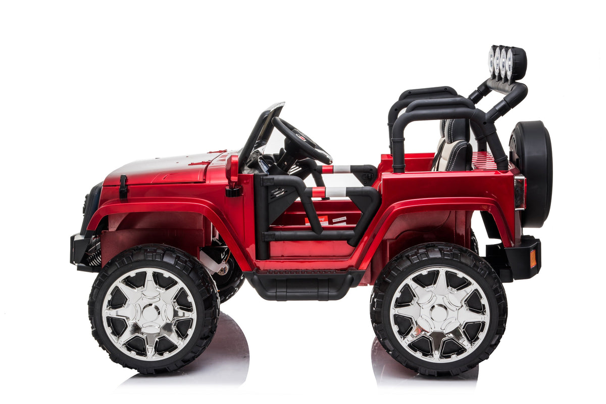 24 Volt 2 Seater 4x4 Electric Ride On Jeep Style Rubber Tires Fully Loaded Truck UTV ATV For Kids W/Magic Cars® Wireless Parental Control