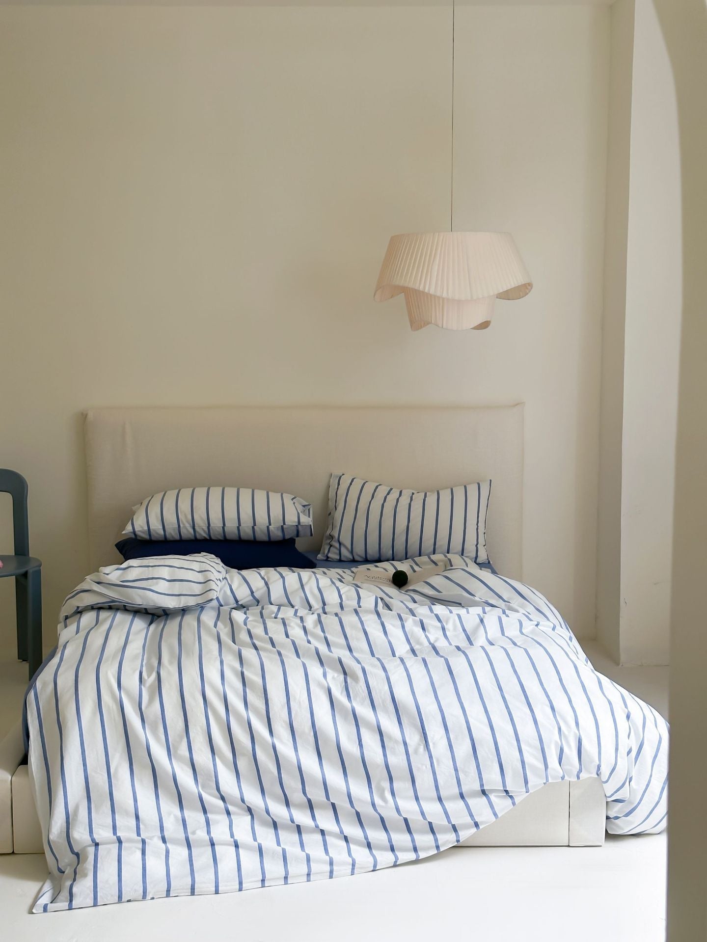 Refreshing Stripe Bedding Set / Blue Single