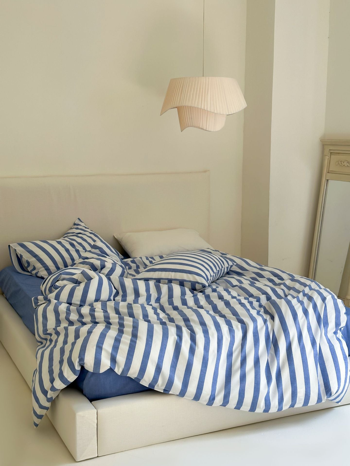 Refreshing Stripe Bedding Set / Blue Single