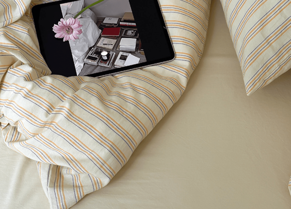 Refreshing Stripe Pillowcases / Yellow