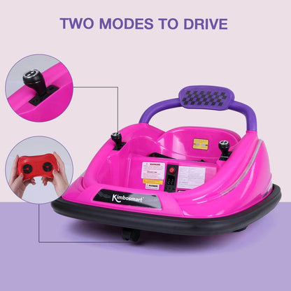 Remote Control Bumper Car for Kids with LED Lights and 360° Spin