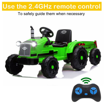 Remote Control Electric Excavator Toy Tractor for Kids - 12V with 2.4GHz RC