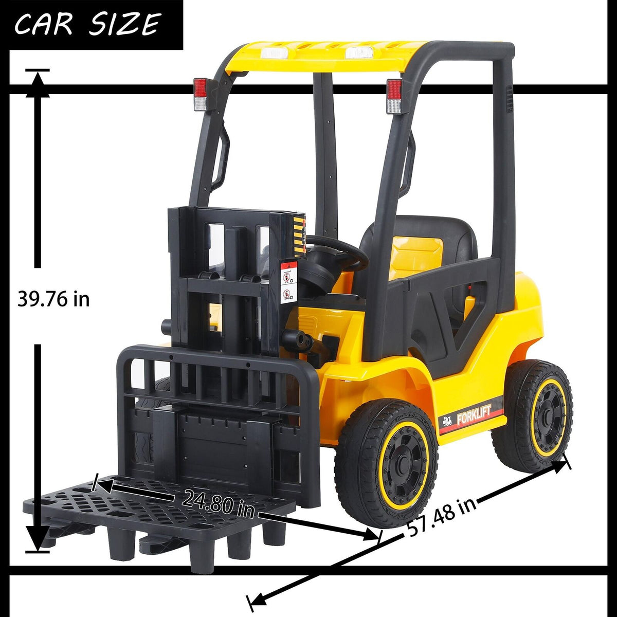 Remote Control Electric Forklift Toy with Lifting Rod for Kids - 12V Power