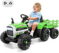 Electric Ride-On Tractor with Trailer for Kids - Remote Controlled Toy Car