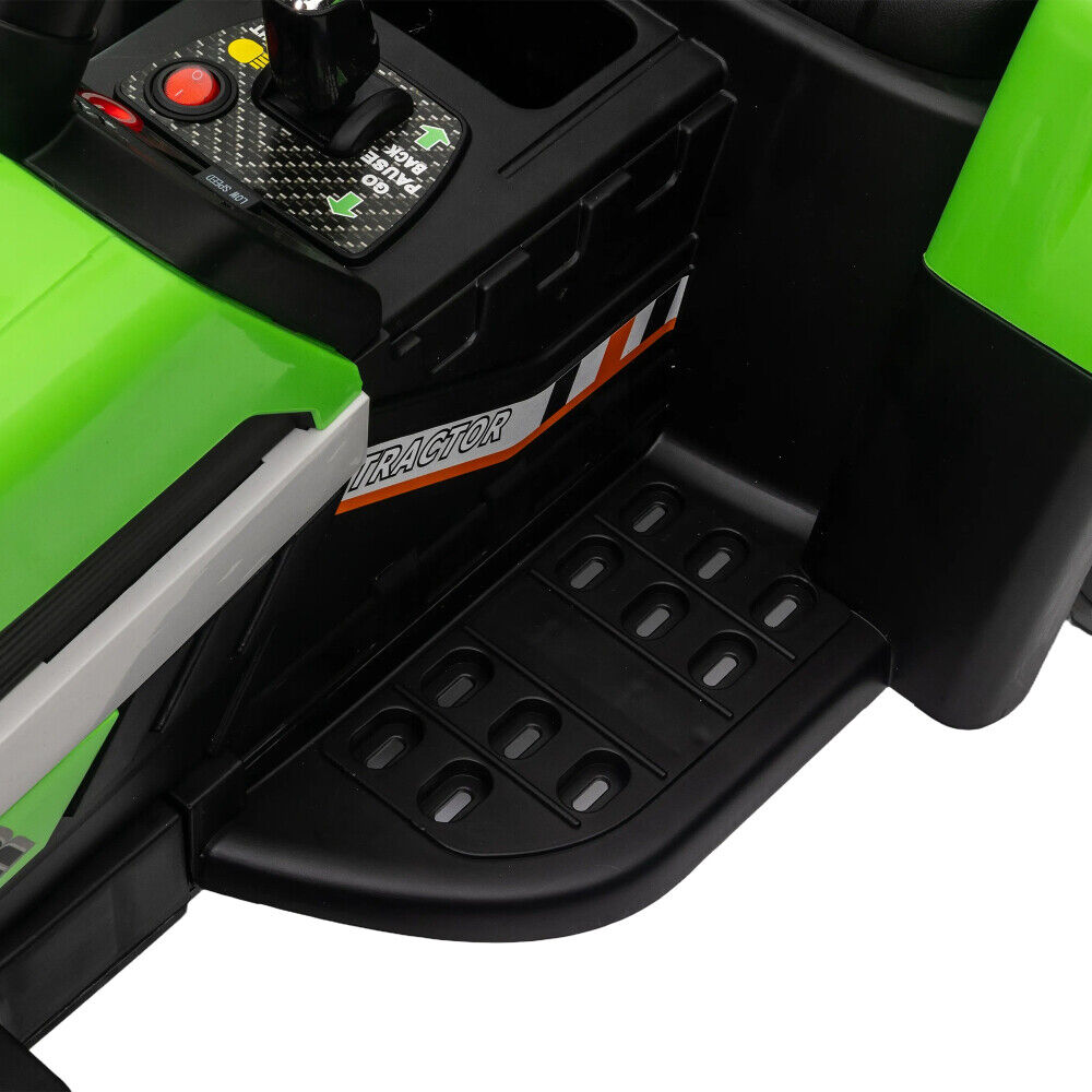 Remote Control Electric Tractor Trailer Ride-On Toy for Kids - 12V Battery Powered