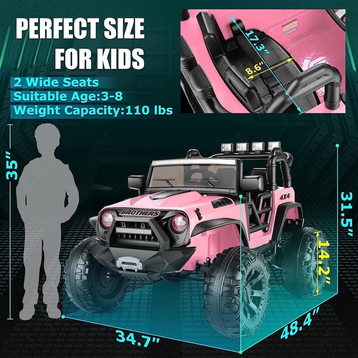 Electric Lamborghini Ride-On Car for Kids with Remote Control - 24/12V Truck Design