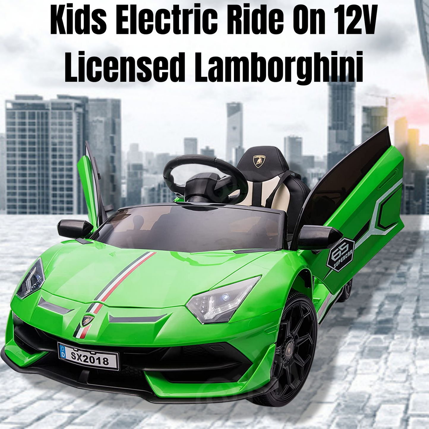 Electric Lamborghini Ride-On Car for Kids with Remote Control - 24/12V Truck Design