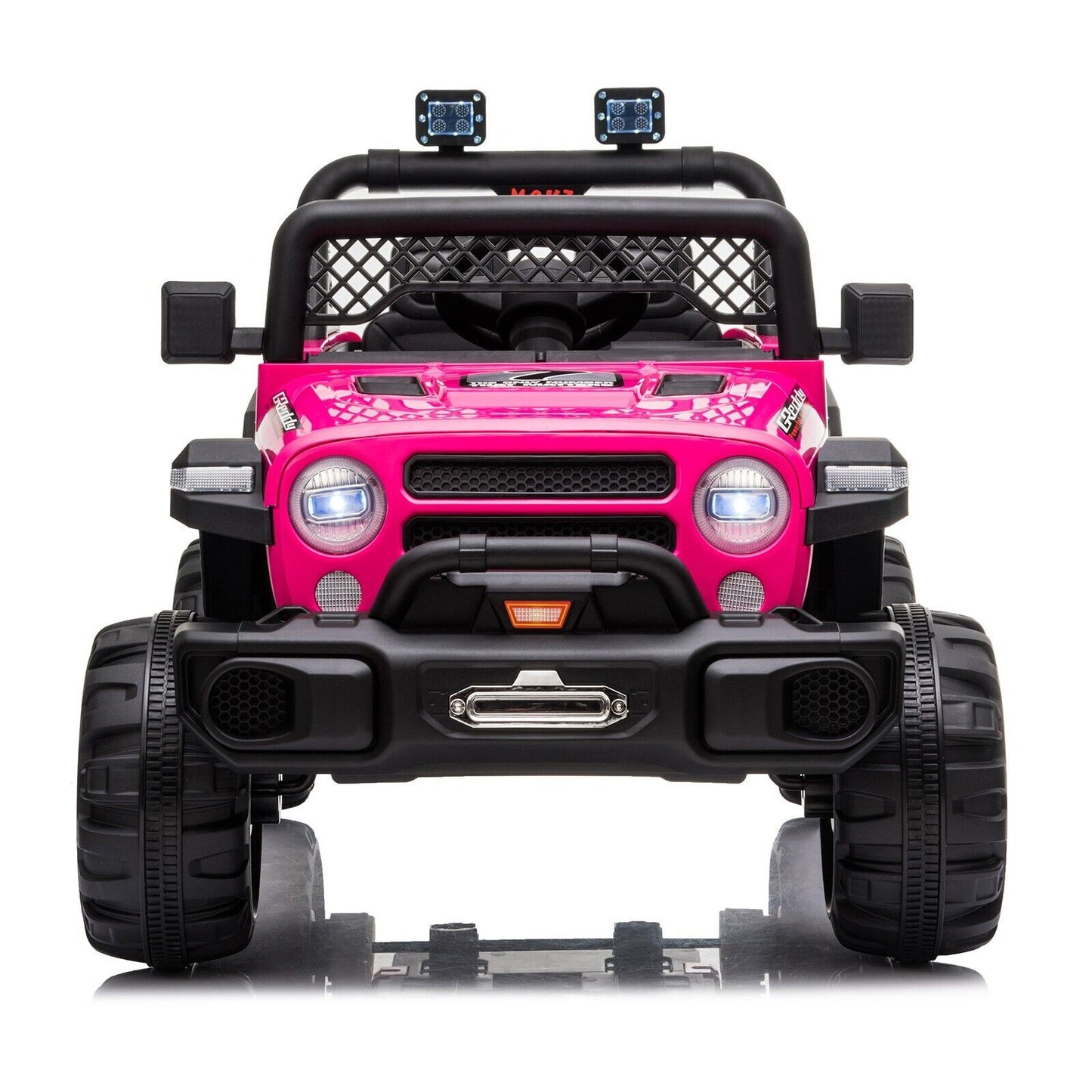 Remote Control Off-Road Truck Toy with LED Lights and Dual Drive - 12V Battery Powered