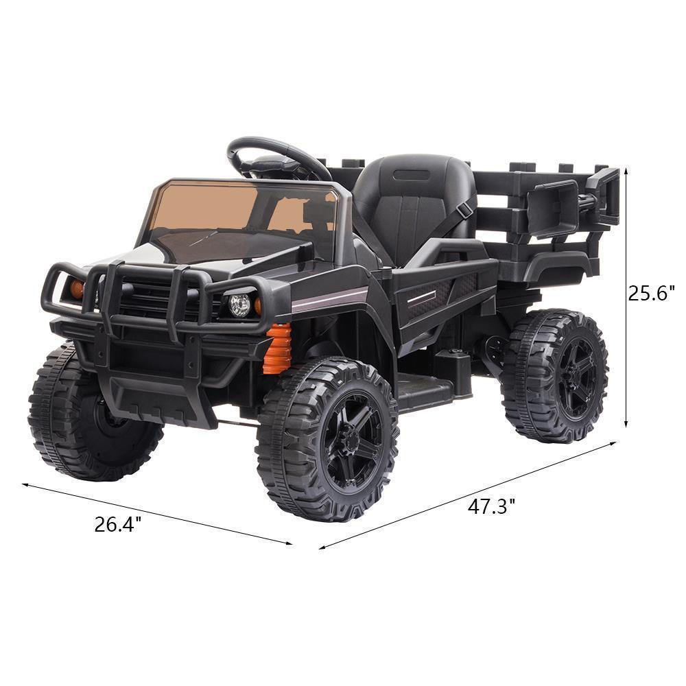 Remote Control Ride-On Tractor with Detachable Trailer for Kids
