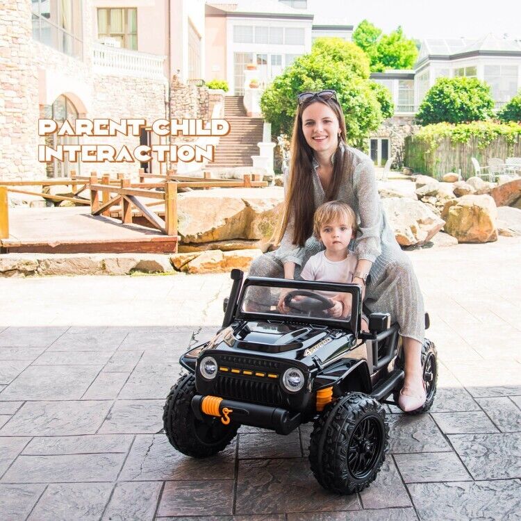 Remote Control Ride-On Truck for Kids with LED Lights - 12V Children's Driving Toy