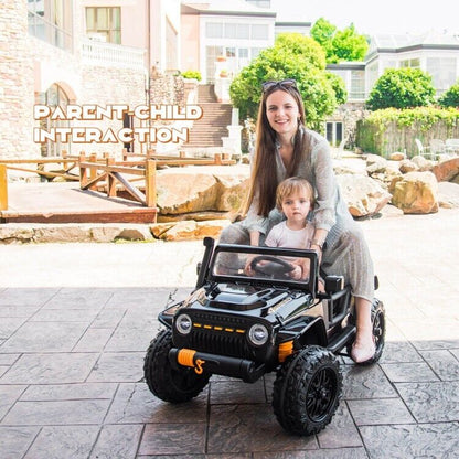 Remote Control Ride-On Truck for Kids with LED Lights - 12V Children's Driving Toy