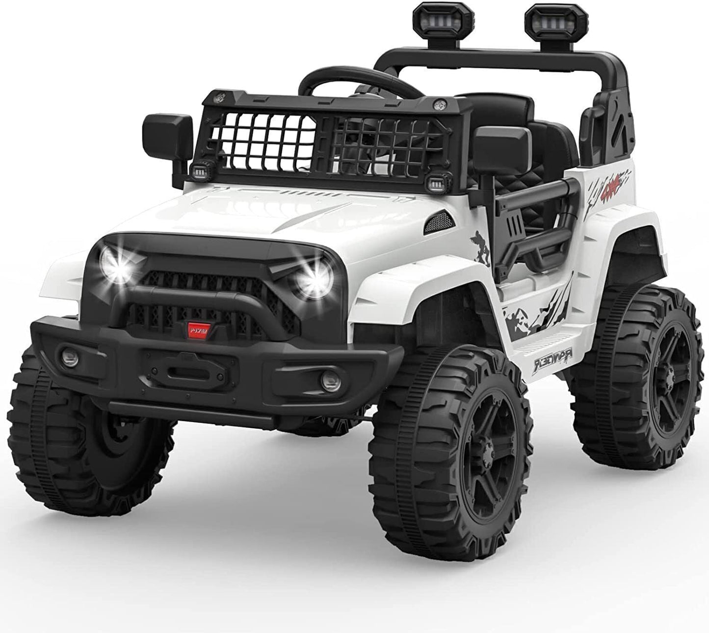 Remote Control Ride-On Truck with LED Lights and Bluetooth - Perfect Xmas Gift for Kids