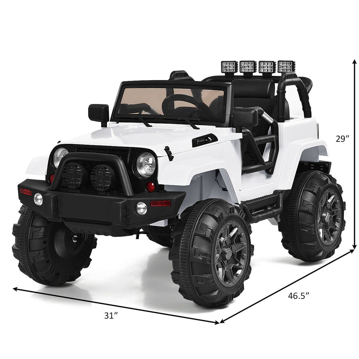 Remote-Controlled 12V Electric Kids Ride-on Truck with Parental Control