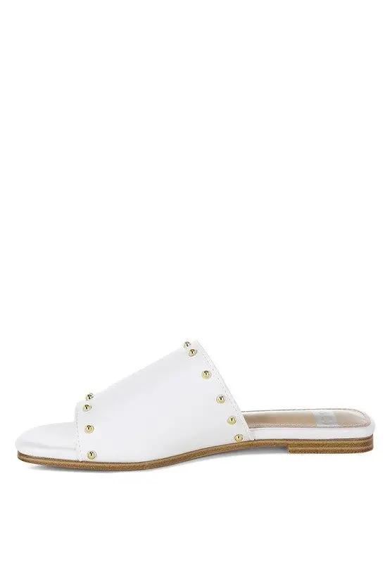 Dresses Rag Company Renaldi Genuine Leather Studded Slip-On Flats for Women