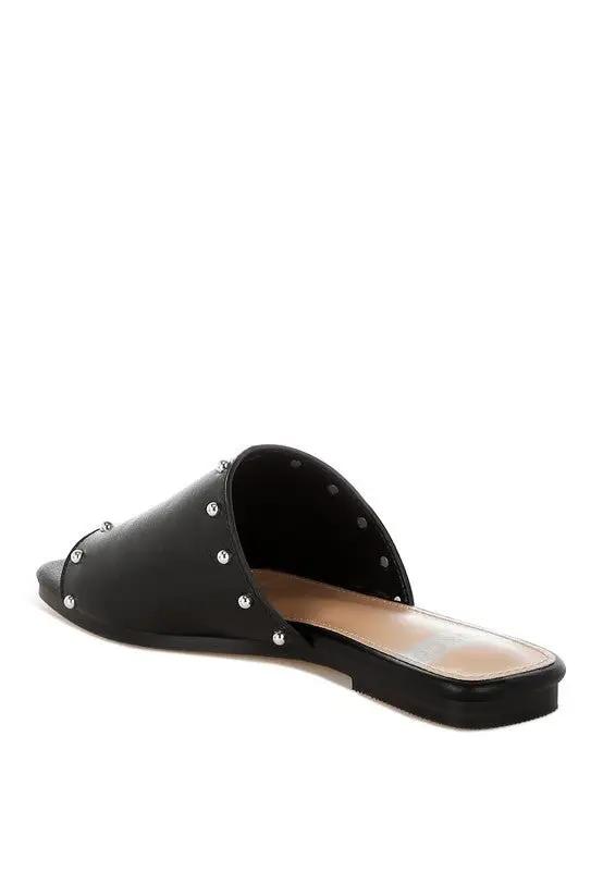 Dresses Rag Company Renaldi Genuine Leather Studded Slip-On Flats for Women