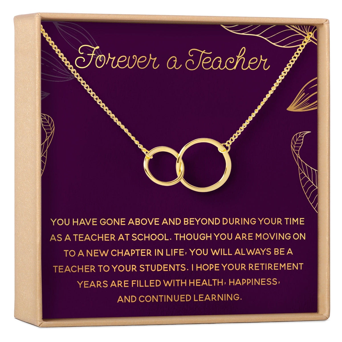 Retiring Teacher Necklace, Multiple Styles Jewelry