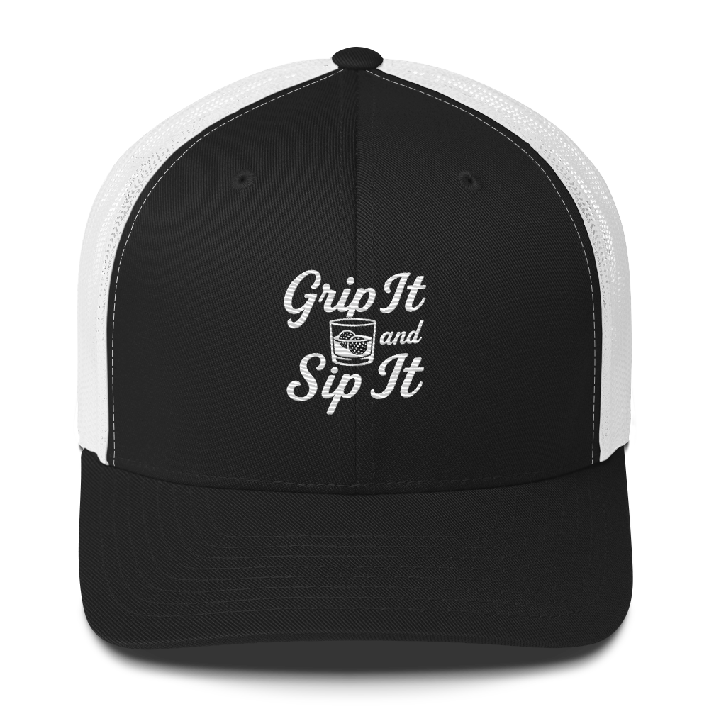 Grip It and Sip It Golf Trucker Hat