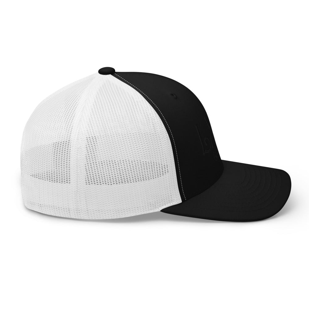 Curve Logo Trucker Cap - Black Logo