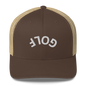 Upside Down Golf Arch Trucker Cap