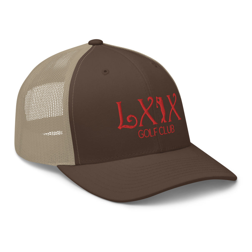 Curve Logo Trucker Cap - Red Logo
