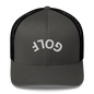 Upside Down Golf Arch Trucker Cap