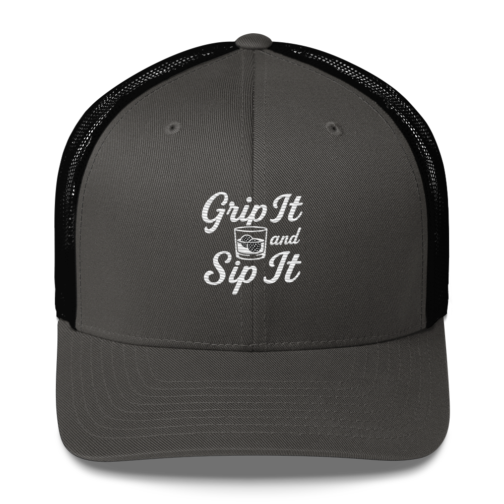 Grip It and Sip It Golf Trucker Hat