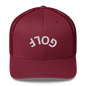 Upside Down Golf Arch Trucker Cap