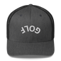 Upside Down Golf Arch Trucker Cap