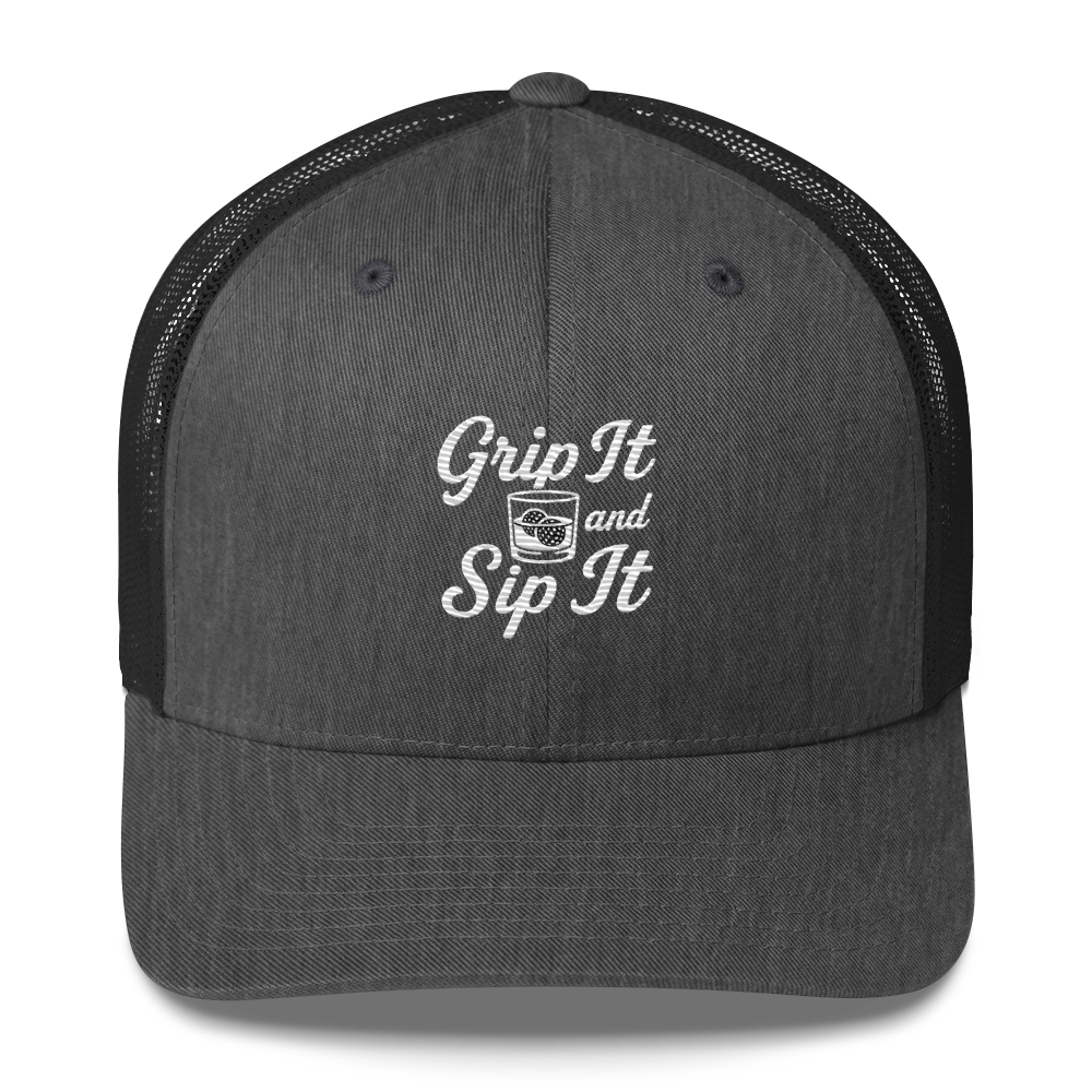 Grip It and Sip It Golf Trucker Hat