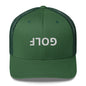 Upside Down Golf Trucker Cap - White Logo