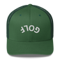 Upside Down Golf Arch Trucker Cap