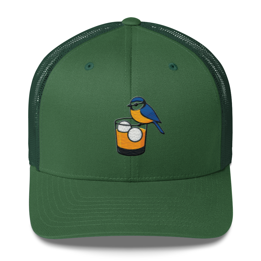 Birdie Juice Golf Trucker Hat (Silver/Charcoal/Green)