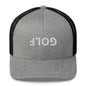 Upside Down Golf Trucker Cap - White Logo