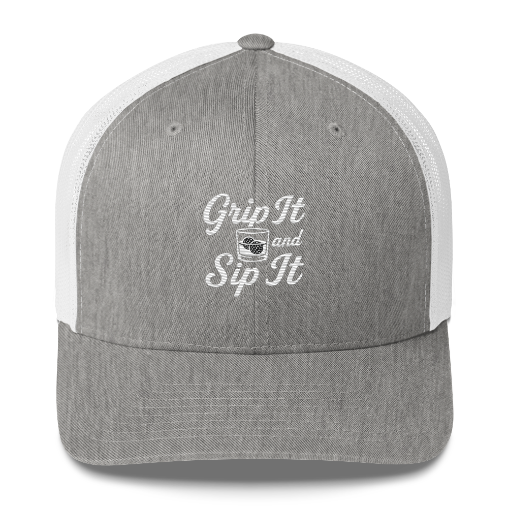 Grip It and Sip It Golf Trucker Hat