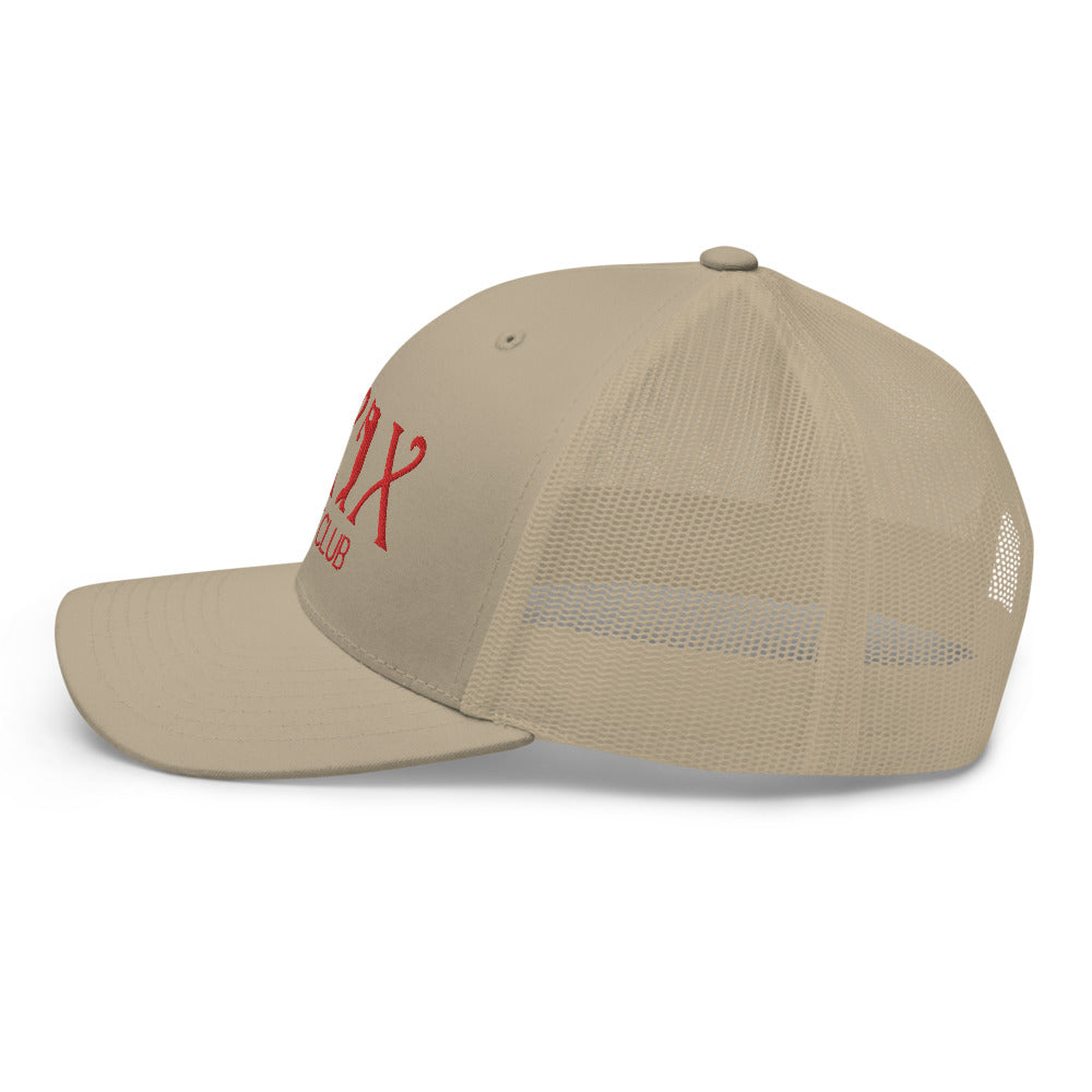 Curve Logo Trucker Cap - Red Logo