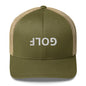 Upside Down Golf Trucker Cap - White Logo
