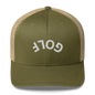 Upside Down Golf Arch Trucker Cap