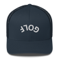 Upside Down Golf Arch Trucker Cap