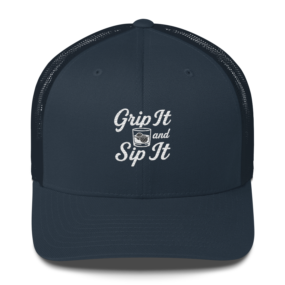 Grip It and Sip It Golf Trucker Hat