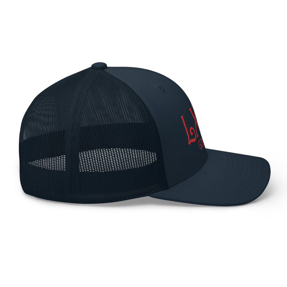 Curve Logo Trucker Cap - Red Logo